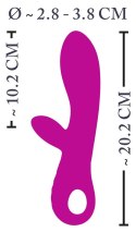WIBRATOR PODWÓJNA PENETRACJA 7 FUNKCJI 20,2 CM