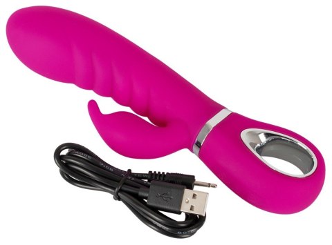 WIBRATOR PODWÓJNA PENETRACJA 7 FUNKCJI 20,2 CM