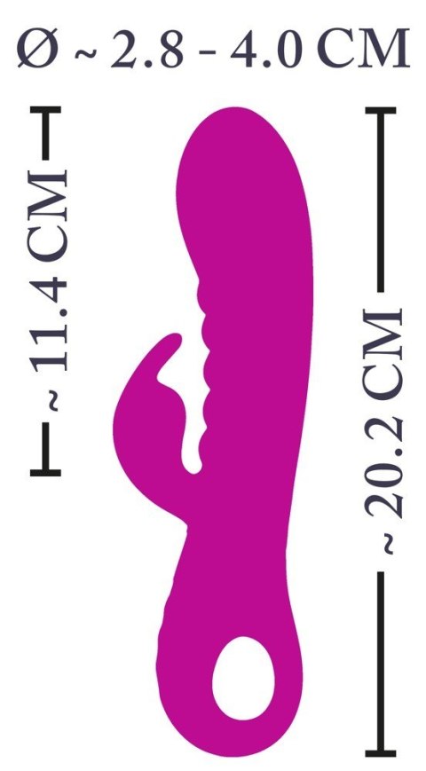 WIBRATOR PODWÓJNA PENETRACJA 7 FUNKCJI 20,2 CM