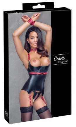 KOMPLET BIELIZNY Z PASEM DO POŃCZOCH COTTELLI BONDAGE M