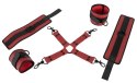 MATERIAŁOWE SOLIDNE KAJDANKI KRZYŻAK SEX BDSM