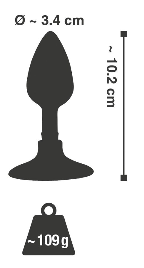 KOREK ANAL SEX METALOWY SILIKONOWA KOŃCÓWKA 10,2CM KOREK ANAL SEX METALOWY SILIKONOWA KOŃCÓWKA 10,2CM
