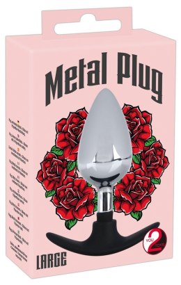 KOREK ANAL SEX METALOWY SILIKONOWA KOŃCÓWKA 11,4CM