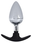 KOREK ANAL SEX METALOWY SILIKONOWA KOŃCÓWKA 11,4CM