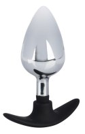 KOREK ANAL SEX METALOWY SILIKONOWA KOŃCÓWKA 11,4CM