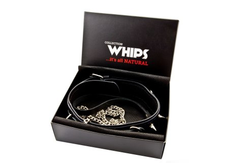 SKÓRZANA OBROŻA SMYCZ ŁAŃCUSZEK ĆWIEK 100CM ZESTAW