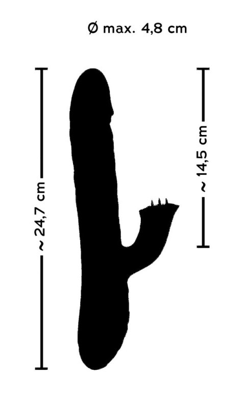 WIBRATOR PODWÓJNA PENETRACJA 10 FUNKCJI 24,7 CM WIBRATOR PODWÓJNA PENETRACJA 10 FUNKCJI 24,7 CM