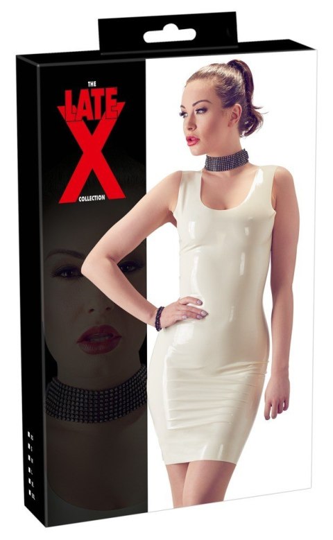 LATEKSOWA MINI SUKIENKA BIAŁA XXL