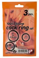 ZESTAW EREKCYJNY 3SZT PIERŚCIEŃ NA PENISA SEX RING