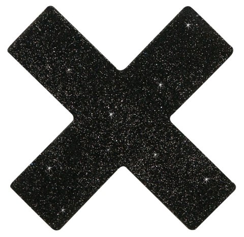 NASUTNIKI CZARNE "X" OZDOBA NA SUTKI NAKLEJKI
