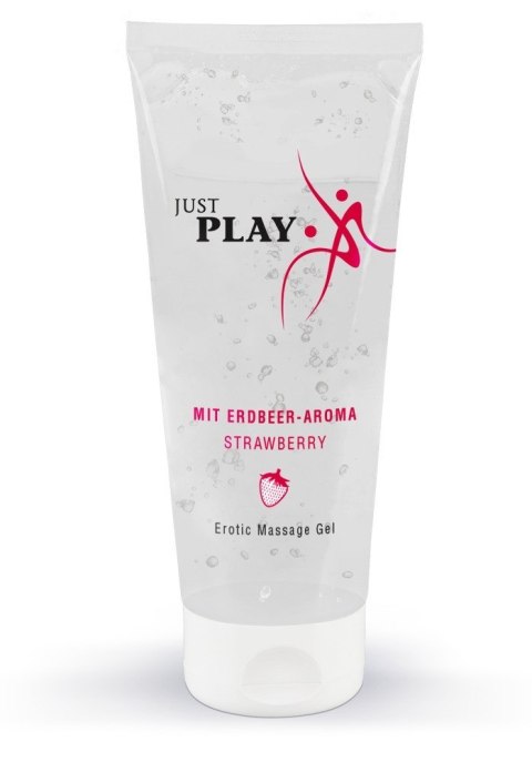 ŻEL LUBRYKANT MASAŻ TRUSKAWKOWY JUST PLAY 200 ML