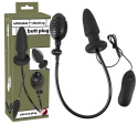 KOREK ANALNY SILIKONOWY POMPOWANY WIBRACJE 12,2 CM