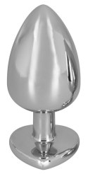 KOREK ANAL SEX CZERWONY KRYSZTAŁ 9,4 CM ALUMINIOWY
