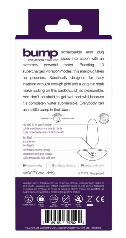 WIBRATOR ANALNY KOREK WIBRUJĄCY ANAL PLUG ZATYCZKA