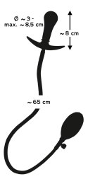DMUCHANY POMPOWANY KOREK ANALNY WIBRACJE 8 CM