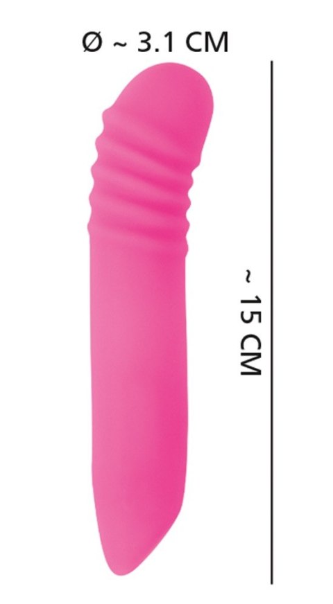 WIBRATOR CICHY STYMULUJE 7 FUNKCJI WIBRACJI 15 CM