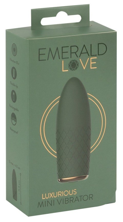 WIBRATOR 10 WIBRACJI LUXURIOUS EMERALD LOVE 11,5CM