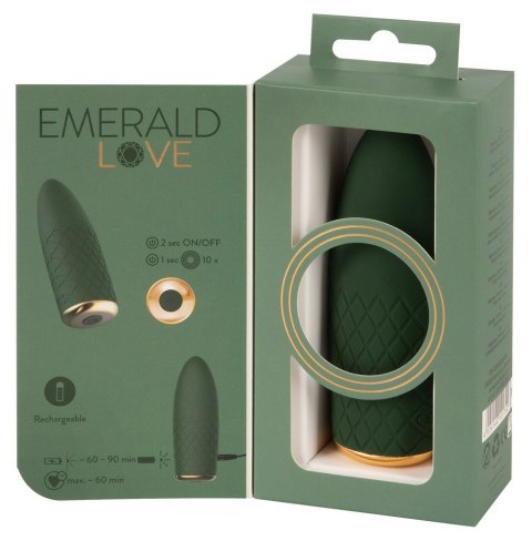 WIBRATOR 10 WIBRACJI LUXURIOUS EMERALD LOVE 11,5CM