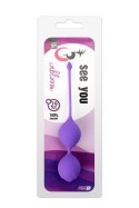 KULKI GEJSZY TRENING MIĘŚNI KEGLA KORALIKI JAJKA KULKI-SEE YOU IN BLOOM DUO BALLS 29MM PURPLE