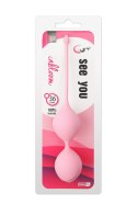 KULKI GEJSZY TRENING MIĘŚNI KEGLA KORALIKI JAJKA KULKI-SEE YOU IN BLOOM DUO BALLS 36MM PINK