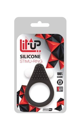 PIERŚCIEŃ EREKCYJNY SEX RING WIBRACJE STYMULATOR PIERŚCIEŃ-LIT-UP SILICONE STIMU RING 1 BLACK