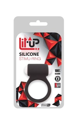 PIERŚCIEŃ EREKCYJNY SEX RING WIBRACJE STYMULATOR PIERŚCIEŃ-LIT-UP SILICONE STIMU RING 3 BLACK
