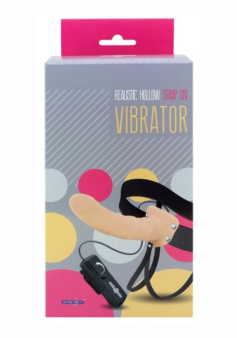 PROTEZA-REALISTIC HOLLOW STRAP ON VIBRATOR 8INCH PROTEZA-REALISTIC HOLLOW STRAP ON VIBRATOR 8INCH