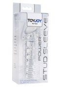 PRZEDŁUŻKA NA PENISA DUŻA GRUBA NAKŁADKA POSZERZA STYMULATOR-POWER STUD SLEEVE CLEAR