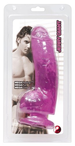 JERRY GIANT DILDO CLEAR PINK