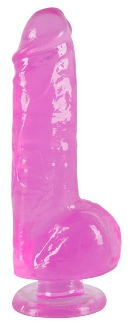 JERRY GIANT DILDO CLEAR PINK