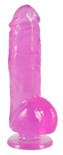 JERRY GIANT DILDO CLEAR PINK
