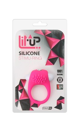 PIERŚCIEŃ EREKCYJNY SEX RING WIBRACJE STYMULATOR PIERŚCIEŃ-LIT-UP SILICONE STIMU RING 5 PINK