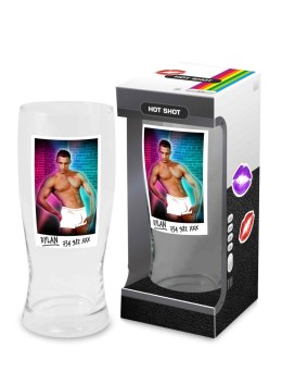 SZKŁO-HOT SHOT - SZKLANKA DO PIWA 500 ML MĘŻCZYŹNI
