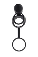 Pierścień-Black&Red Vibrating sleeve with bullet