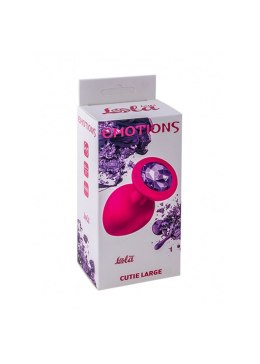 Plug-Anal Plug Emotions Cutie Large Pink dark purple crystal