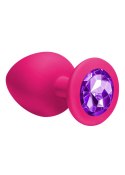 Plug-Anal Plug Emotions Cutie Large Pink dark purple crystal