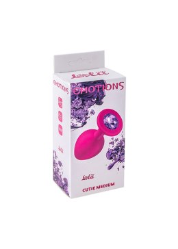 PLUG-ANAL PLUG EMOTIONS CUTIE MEDIUM PINK DARK PURPLE CRYSTAL