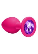 PLUG-ANAL PLUG EMOTIONS CUTIE MEDIUM PINK DARK PURPLE CRYSTAL