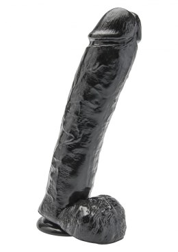 DILDO-COCK 11 INCH W/ BALLS BLACK