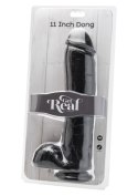 DILDO-COCK 11 INCH W/ BALLS BLACK