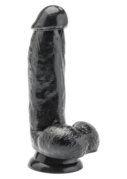 DILDO-COCK 6 INCH W/ BALLS BLACK