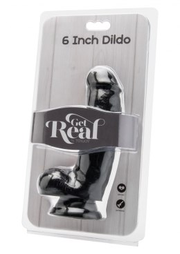 DILDO-COCK 6 INCH W/ BALLS BLACK
