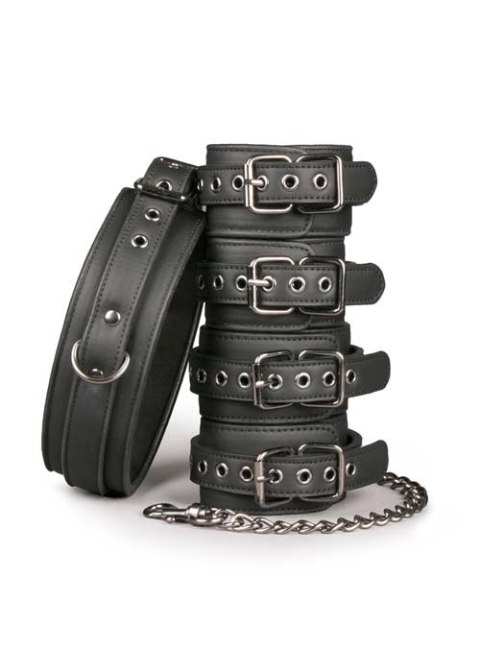 SOLIDNE KAJDANKI KRĘPOWANIE MOCNY SEX BDSM GADŻET KAJDANKI-FETISH SET WITH COLLAR, ANKLE- AND WRIST CUFFS SOLIDNE KAJDANKI KRĘPOWANIE MOCNY SEX BDSM GADŻET KAJDANKI-FETISH SET WITH COLLAR, ANKLE- AND WRIST CUFFS