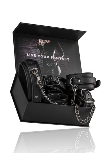 SOLIDNE KAJDANKI KRĘPOWANIE MOCNY SEX BDSM GADŻET KAJDANKI-FETISH SET WITH COLLAR, ANKLE- AND WRIST CUFFS SOLIDNE KAJDANKI KRĘPOWANIE MOCNY SEX BDSM GADŻET KAJDANKI-FETISH SET WITH COLLAR, ANKLE- AND WRIST CUFFS