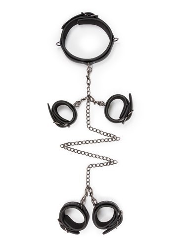 SOLIDNE KAJDANKI KRĘPOWANIE MOCNY SEX BDSM GADŻET KAJDANKI-FETISH SET WITH COLLAR, ANKLE- AND WRIST CUFFS SOLIDNE KAJDANKI KRĘPOWANIE MOCNY SEX BDSM GADŻET KAJDANKI-FETISH SET WITH COLLAR, ANKLE- AND WRIST CUFFS