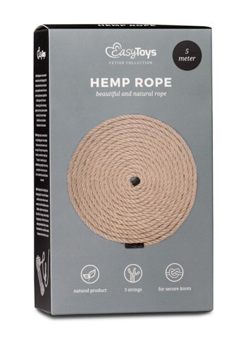WIĄZANIA-HEMP BONDAGE ROPE 5M WIĄZANIA-HEMP BONDAGE ROPE 5M