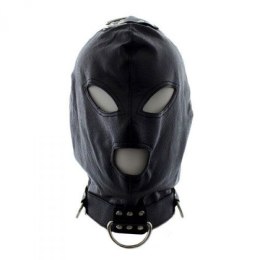 MASKA-BONDAGE HOOK MASK+COLLAR BLACK