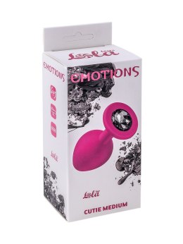 PLUG-ANAL PLUG EMOTIONS CUTIE MEDIUM PINK DARK BLACK CRYSTAL