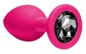 PLUG-ANAL PLUG EMOTIONS CUTIE MEDIUM PINK DARK BLACK CRYSTAL