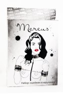 WIĄZANIA-MARCUS 716011 SET COLLAR WITH HAND CUFFS METAL CHAIN TRACERY SILVER BDSM VALENTINE DAY